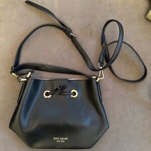 Kate Spade Black Crossbody Bag with Gold Accents